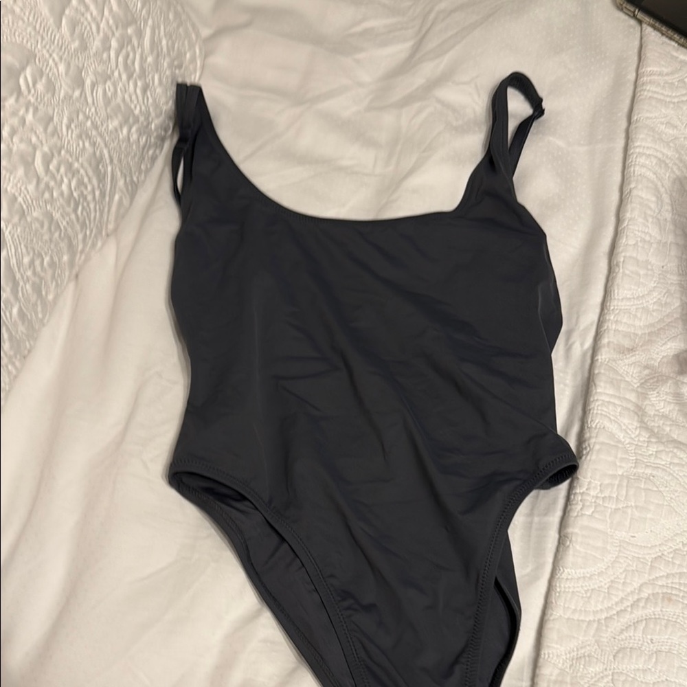 SKIMS Charcoal One-Piece Swimsuit